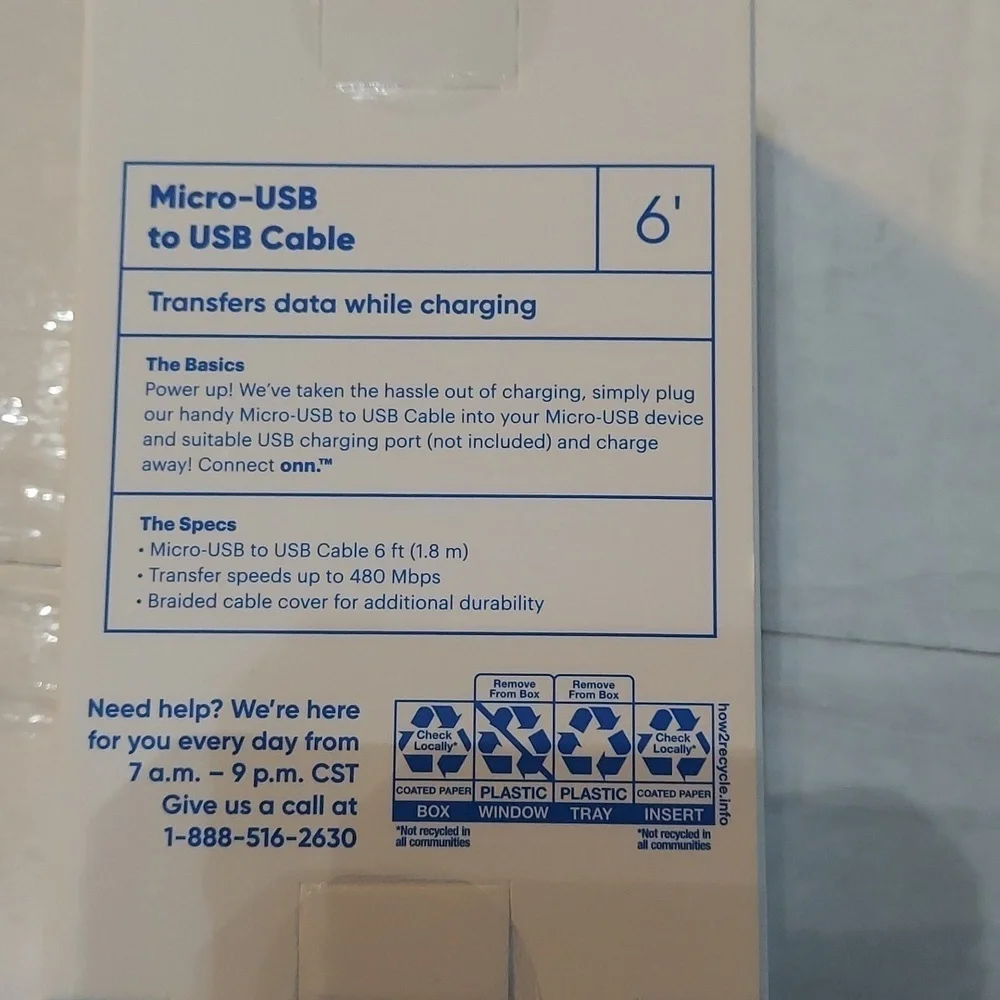 Micro-USB to USB Cable 6 ft